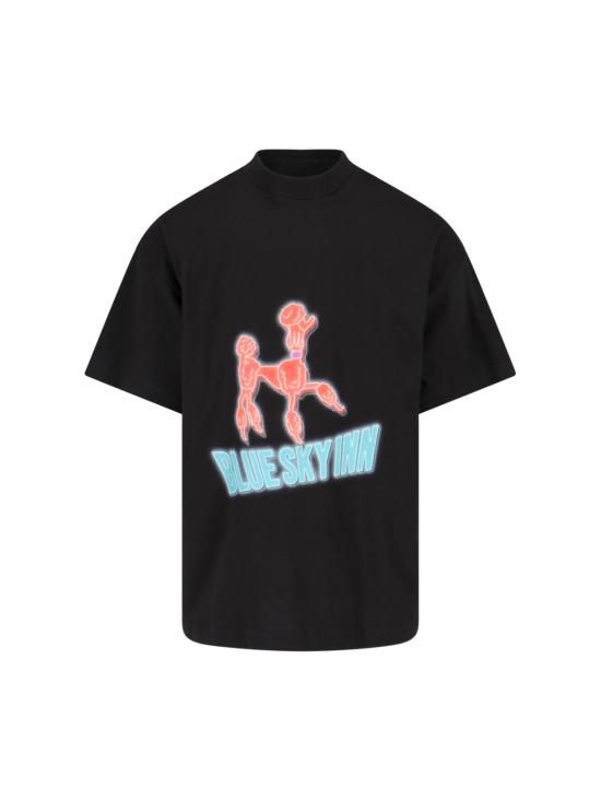  블루스카이인 반팔 티셔츠 BS2302TS019 BLK Black