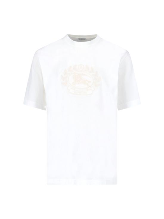  버버리 프로섬 자수 로고 코튼 티셔츠 8095105 B8764 White