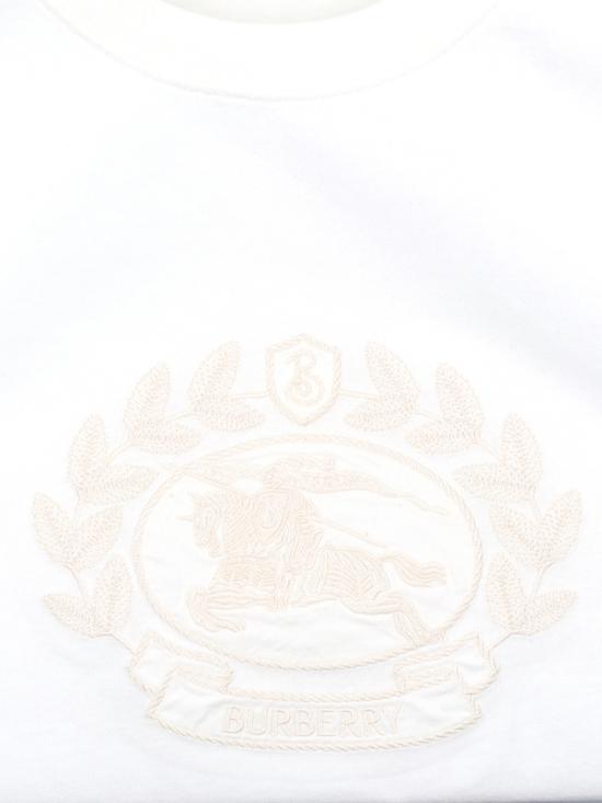  버버리 프로섬 자수 로고 코튼 티셔츠 8095105 B8764 White - BURBERRY