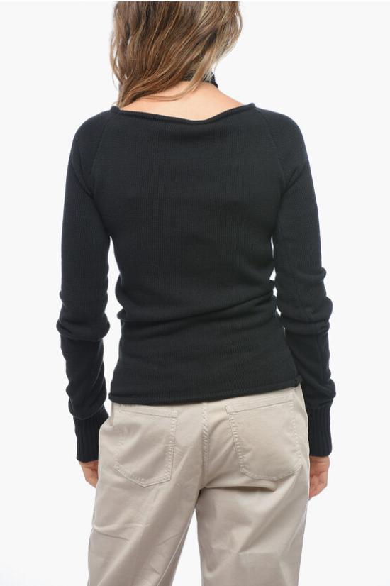  디 아티코 긴팔 티셔츠 227WCK65 KC061 100 Black - THE ATTICO