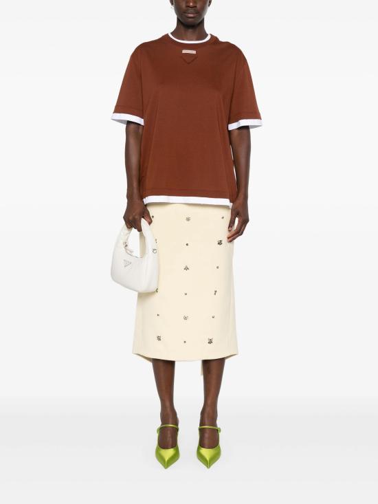 25SS 프라다 반팔 티셔츠 3547BSOOO15ZG F0005 TABACCO - PRADA