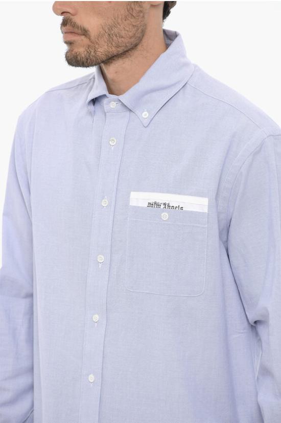  팜앤젤스 긴팔 셔츠 PMGE012E23FAB0014010 Light blue - PALM ANGELS