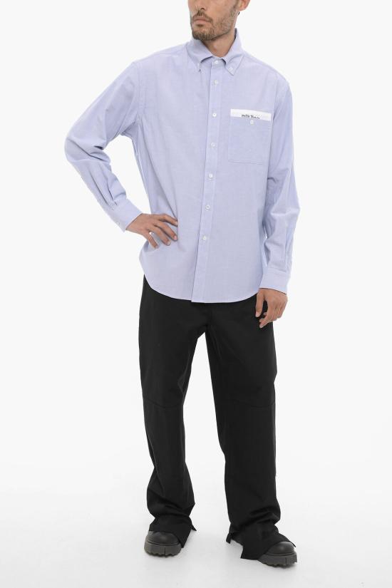  팜앤젤스 긴팔 셔츠 PMGE012E23FAB0014010 Light blue - PALM ANGELS