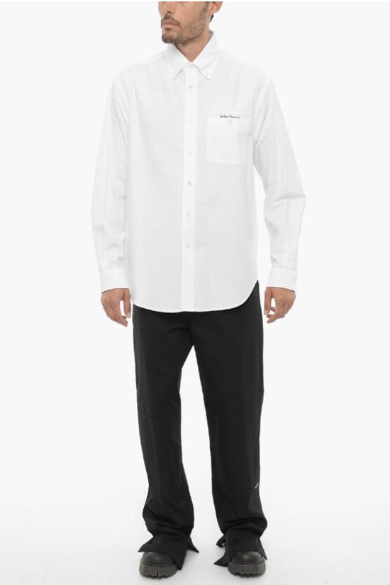  팜앤젤스 긴팔 셔츠 PMGE012E23FAB0010110 Black White - PALM ANGELS