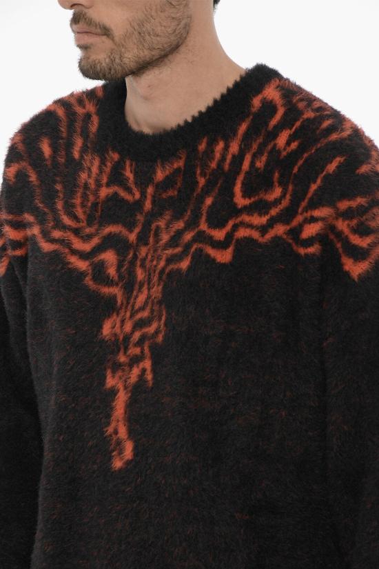  마르셀로 불론 스웨터 CMHE024F23KNI0021020 Nero Rosso - MARCELO BURLON