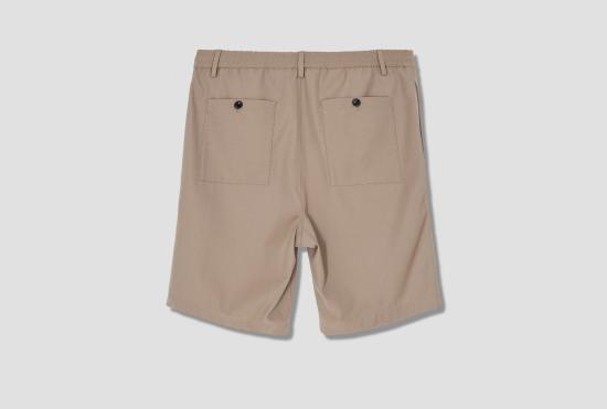  아미 알렉산드르 마티우시 숏팬츠 엘라스티케이티드 버뮤다 HSO300.219 베이지 - AMI ALEXANDRE MATIUSSI