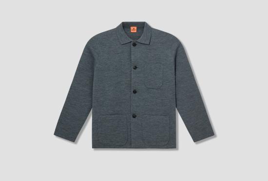  안데르센 안데르센 가디건 WORK JACKET - G12 / INDIGO DYED YARN 라이트 블루