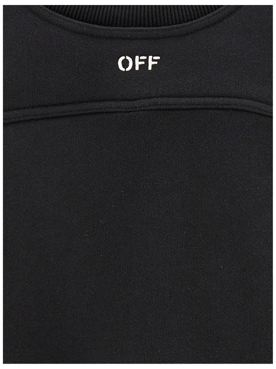 24FW 오프화이트 긴팔 티셔츠 OWBA071C99FLE00110011001 White Black - OFF WHITE