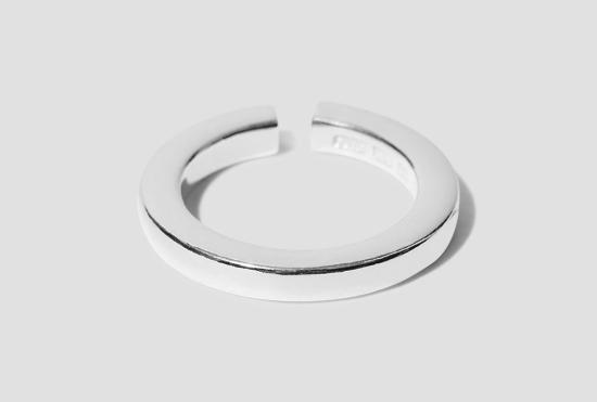  올블루스 반지 SQUARE RING THICK - 광택 처리 / STERLING SILVER 101790 Silver