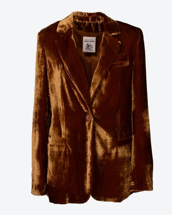  세미쿠튀르 수트 자켓 S3WR14 T66 0 Marrone - SEMI-COUTURE
