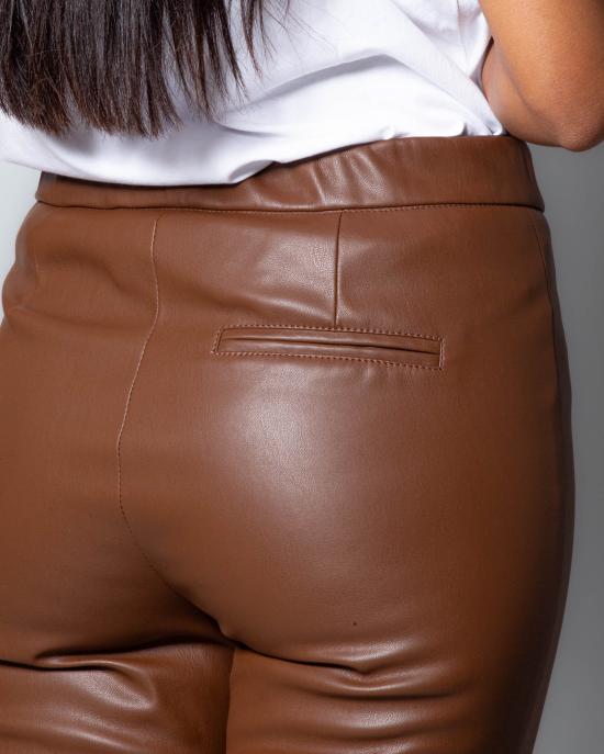  세미쿠튀르 스트레이트 팬츠 Y3WT10 T84 1 MARRONE - SEMI-COUTURE