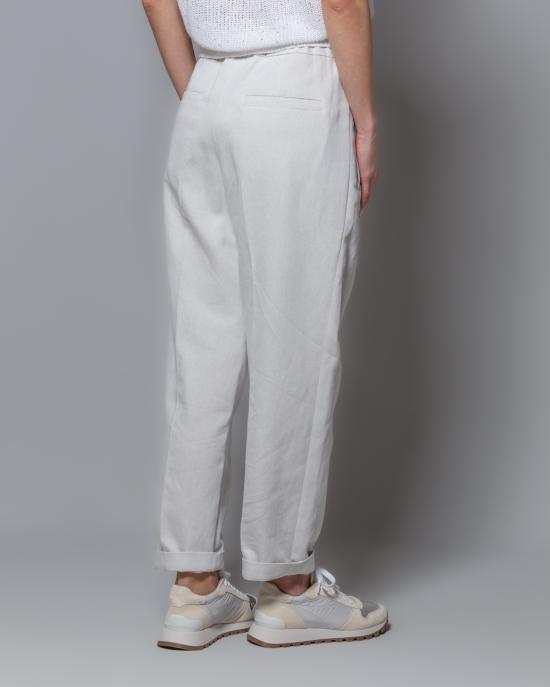 25SS 브루넬로 쿠치넬리 스트레이트 팬츠 MH561P8534 C455 BIANCO - BRUNELLO CUCINELLI