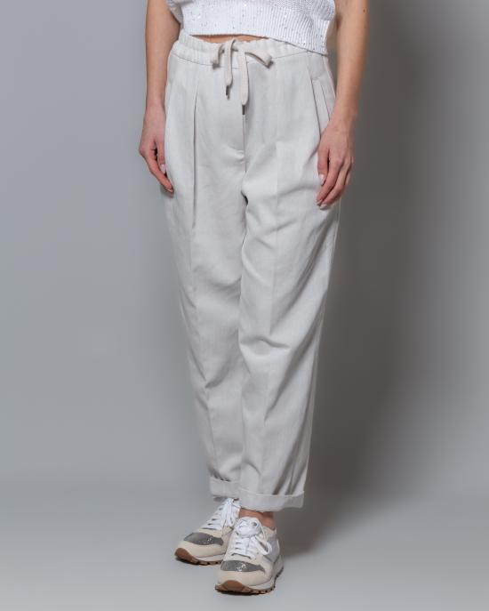 25SS 브루넬로 쿠치넬리 스트레이트 팬츠 MH561P8534 C455 BIANCO - BRUNELLO CUCINELLI