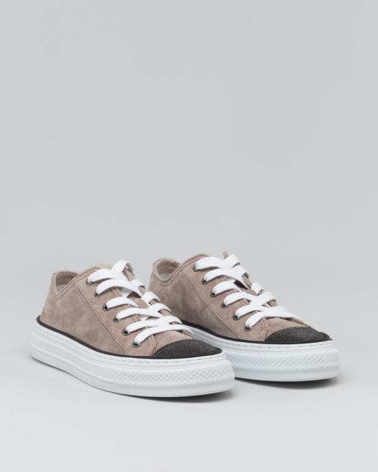 25SS 브루넬로 쿠치넬리 스니커즈 MZSFG2645 C8767 BEIGE - BRUNELLO CUCINELLI