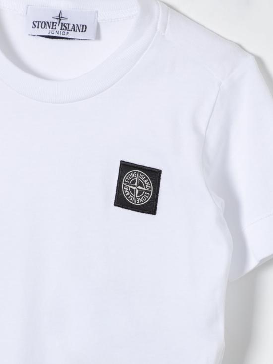 25FW [키즈] 스톤 아일랜드 티셔츠 811620147 V0001 White - STONE ISLAND