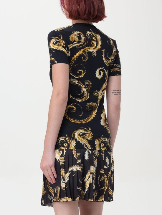 24FW 베르사체 반팔 티셔츠 77HAH608JS409 G89 Black - VERSACE