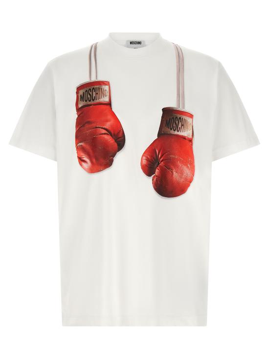 26SS 모스키노 반팔 티셔츠 A072302411001 White