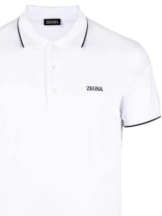 25FW 에르메네질도제냐 폴로 티셔츠 RE7358A5 B746N00 WHITE - ERMENEGILDO ZEGNA
