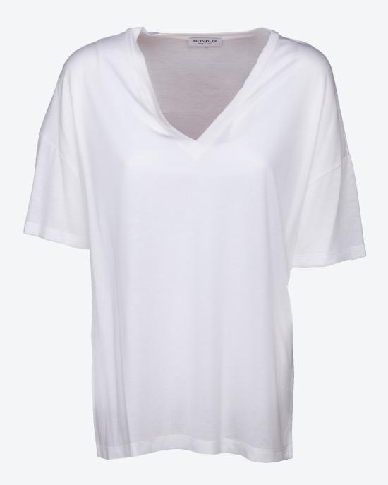 25SS 돈답 반팔 티셔츠 S992JF0337DXXX 000 Bianco - DONDUP