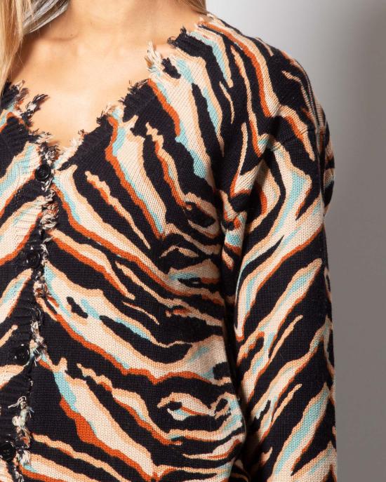  세미쿠튀르 가디건 Y2WC23 CMF 6 Marron - SEMI-COUTURE