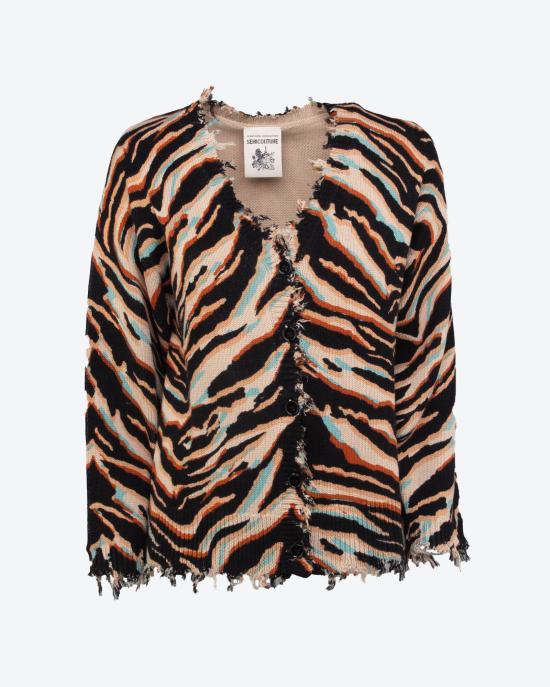  세미쿠튀르 가디건 Y2WC23 CMF 6 Marron - SEMI-COUTURE