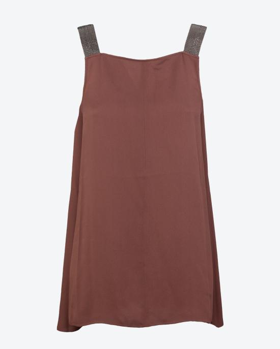  파비아나 필리피 민소매 티셔츠 TPD273W308D468 1245 Marrone - FABIANA FILIPPI