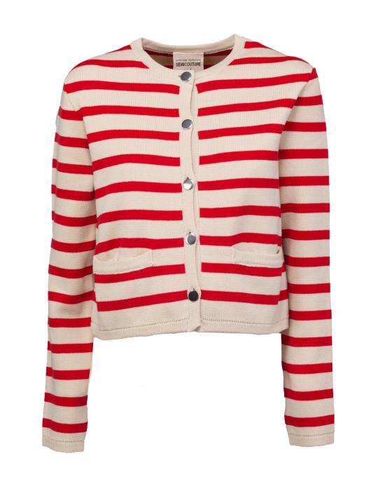  세미쿠튀르 가디건 Y3SA30 RG027 Beige rosso