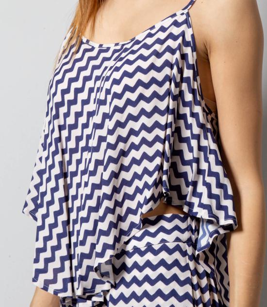  세미쿠튀르 민소매 티셔츠 S3SS50 ZG002 Bianco blu - SEMI-COUTURE