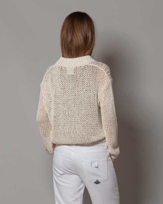 25SS 로베르토 콜리나 가디건 T41010 4102 Ecru - ROBERTO COLLINA