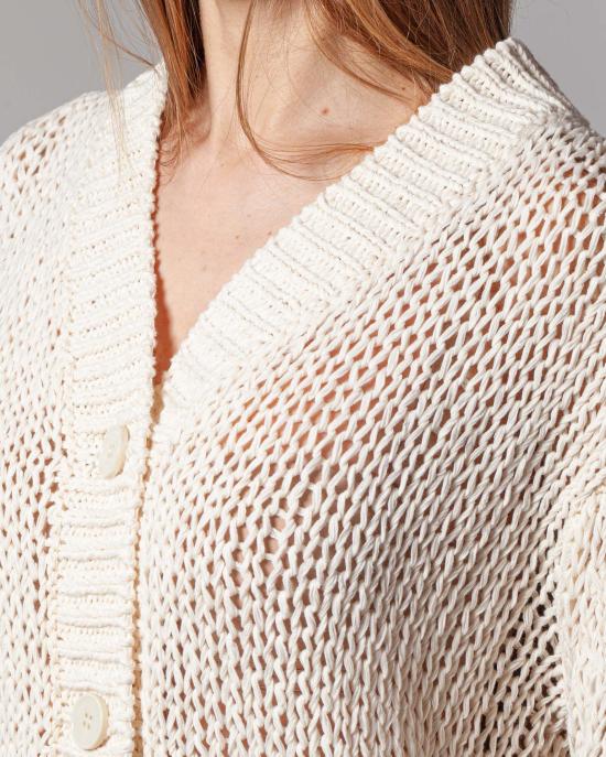 25SS 로베르토 콜리나 가디건 T41010 4102 Ecru - ROBERTO COLLINA