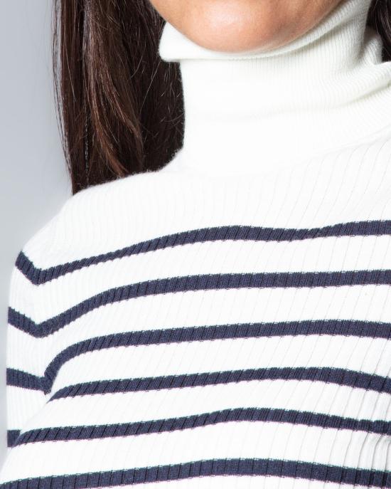  세미쿠튀르 터틀넥 Y3WA16 RG056 Bianco blu - SEMI-COUTURE