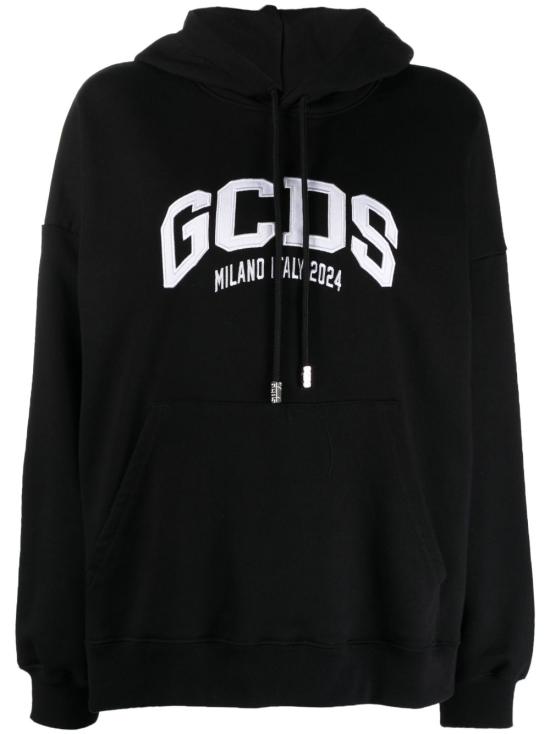  지씨디에스 후드 티셔츠 FW23M100681 02 BLACK - GCDS