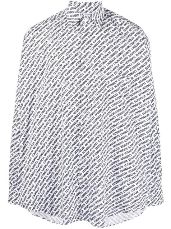  베트멍 긴팔 셔츠 UE54SH200W WHITE BLACK - VETEMENTS