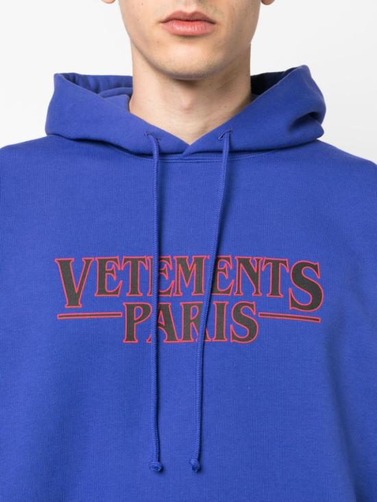  베트멍 후드 티셔츠 UE54HD500N ROYAL BLUE - VETEMENTS
