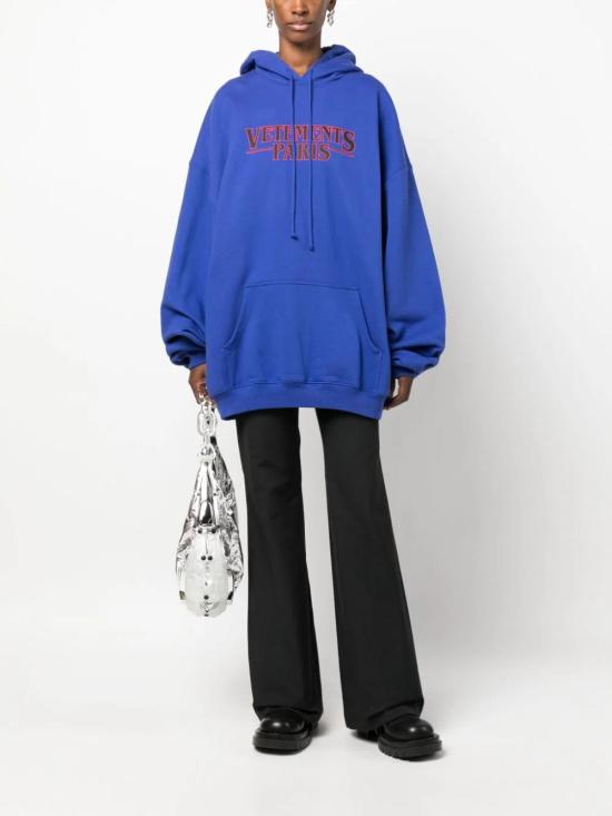  베트멍 후드 티셔츠 UE54HD500N ROYAL BLUE - VETEMENTS