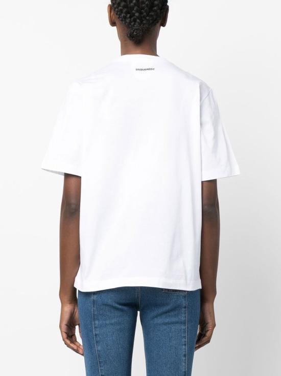  디스퀘어드2 반팔 티셔츠 S75GD0335 S23009 100 WHITE - DSQUARED2