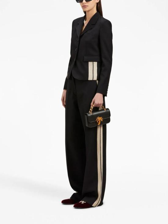  팜앤젤스 스트레이트 팬츠 PWCA107F23FAB001 1003 BLACK OFF - PALM ANGELS