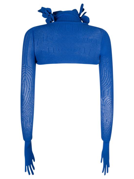  오프화이트 긴팔 티셔츠 OWHT003S23KNI001 4545 BLUE - OFF WHITE