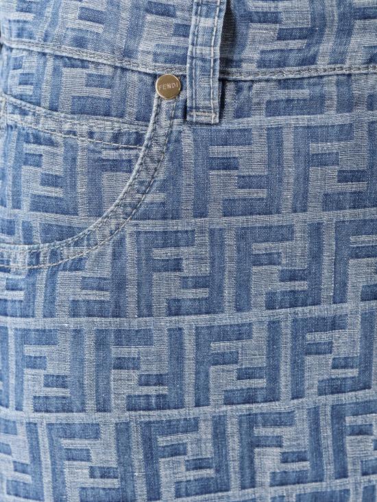 24FW 펜디 데님 스커트 FLQ583AS8K F1P2O Blue - FENDI