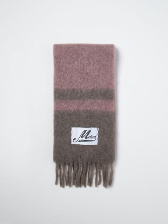 24FW 마르니 스트라이프 알파카 모헤어 스카프 SCMC0122Y0UAW037 STC68 Green