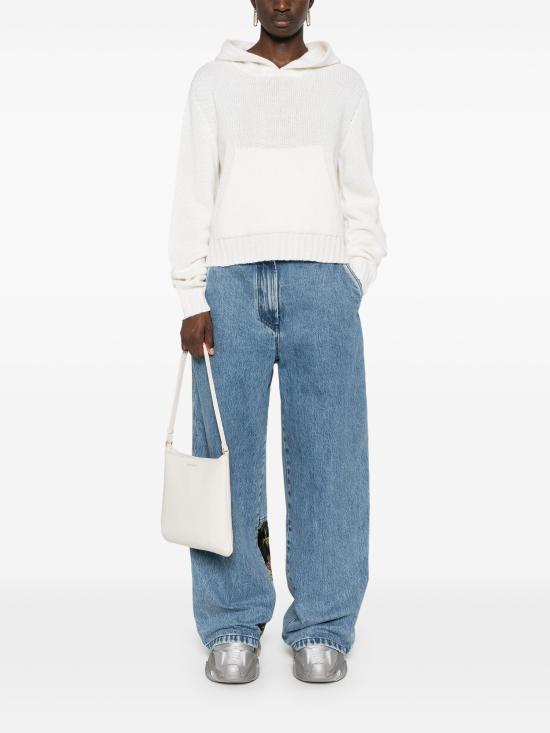 25SS 팜앤젤스 긴팔 티셔츠 PWHU012F24KNI001 0161 WHITE LIGHT BEIGE - PALM ANGELS