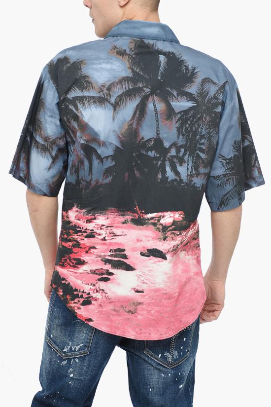  디스퀘어드2 반팔 셔츠 S74DM0704 S76485 001S Blu Rosa - DSQUARED2