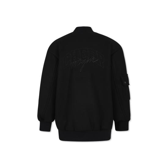 24FW [키즈] 엠에스지엠 봄버 자켓 F4MSJGBO102 110 BLACK - MSGM