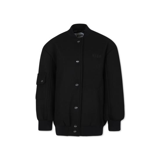 24FW [키즈] 엠에스지엠 봄버 자켓 F4MSJGBO102 110 BLACK