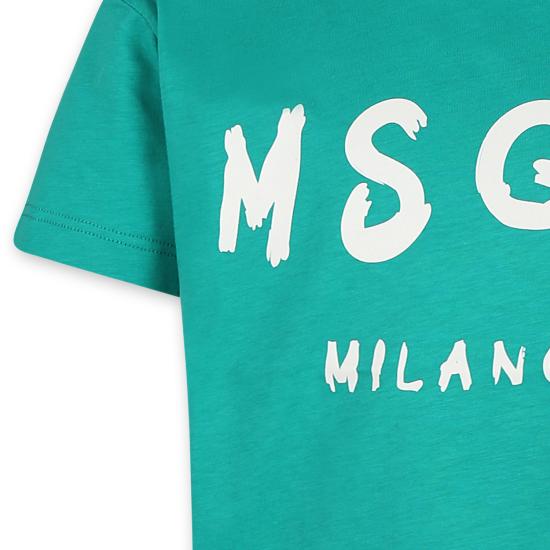 25FW [키즈] 엠에스지엠 티셔츠 F4MSJUTH290 080 GREEN - MSGM