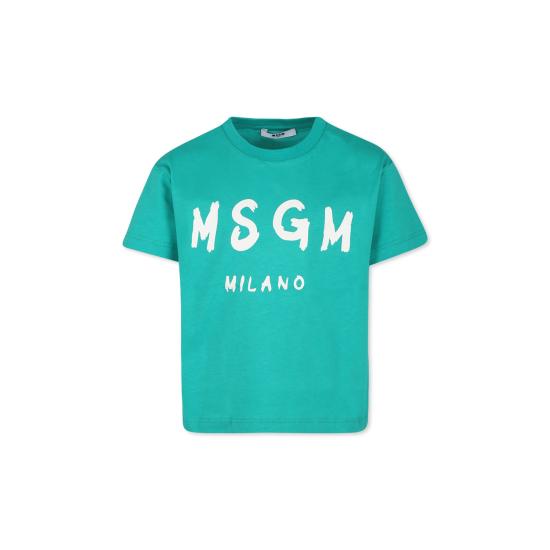 25FW [키즈] 엠에스지엠 티셔츠 F4MSJUTH290 080 GREEN
