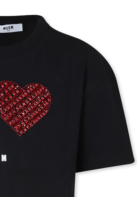 24FW [키즈] 엠에스지엠 티셔츠 F4MSJGTH143 110 BLACK - MSGM