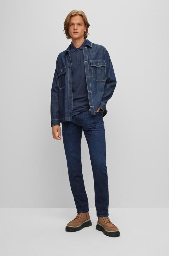  보스 폴로 티셔츠 50468576 10203439 01 402 Blue - BOSS