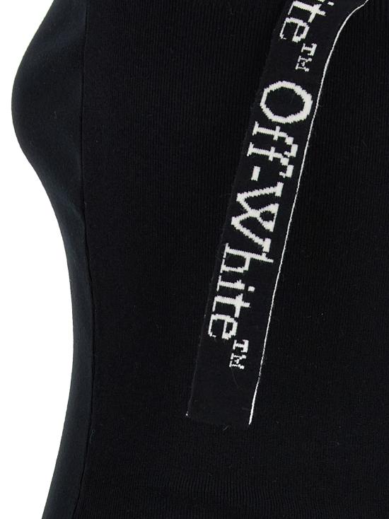 24FW 오프화이트 숏 원피스 OWHI022F24KNI00110011001 White Black - OFF WHITE