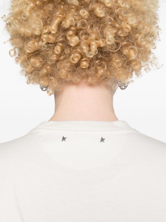 24FW 골든구스 반팔 티셔츠 GWP01220 P001625 11569 11569 HERITAGE WHITE BLACK - GOLDEN GOOSE